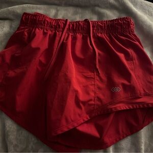 Vibrant Red Women's Athletic Shorts